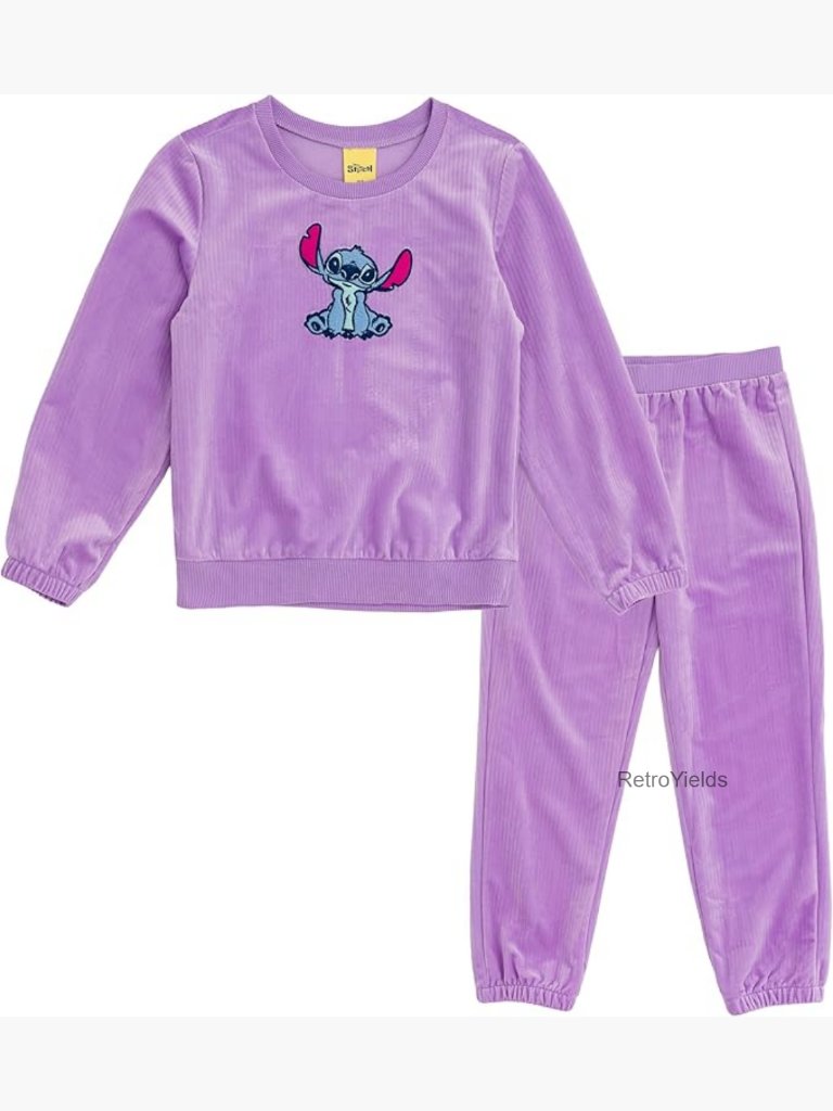 Disney Stitch Sweatshirt & Jogger Pants Outfit Set Toddler Girls 4t